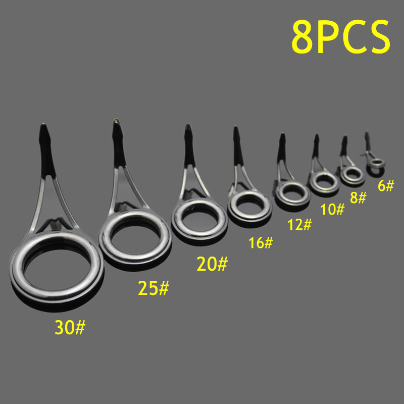 8pcs Fishing Rod Guide Rings A - Fishing Rod Guide Replacement ulasan dan harga